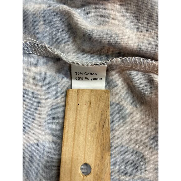 Womens Tunic Top L Brown Black Cold Shoulder Leopard Print Mob Wife Y2K - Picture 4 of 7